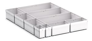 10 Compartment Box Kit 100+mm High x 525W x 650D drawer Bott Cubio Drawer Cabinets 525 x 650 Engineering tool storage cabinets 43/43020753 Cubio Plastic Box Kit EKK 56100 10 Comp.jpg